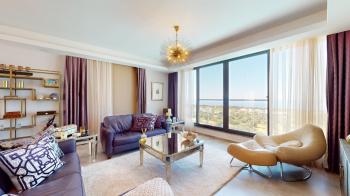 KKTC Girne Esentepe'de Site İçerisinde Deniz Manzaralı 3+1 Ultra Lüks Özel Teraslı Penthouse
