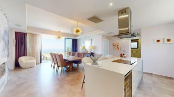KKTC Girne Esentepe'de Site İçerisinde Deniz Manzaralı 3+1 Ultra Lüks Özel Teraslı Penthouse