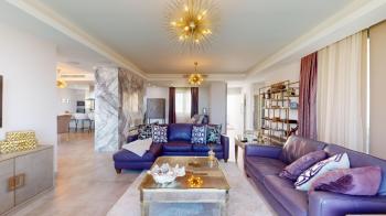 KKTC Girne Esentepe'de Site İçerisinde Deniz Manzaralı 3+1 Ultra Lüks Özel Teraslı Penthouse