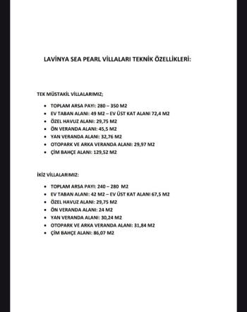 Projeden tek müstakil ikiz villalar 