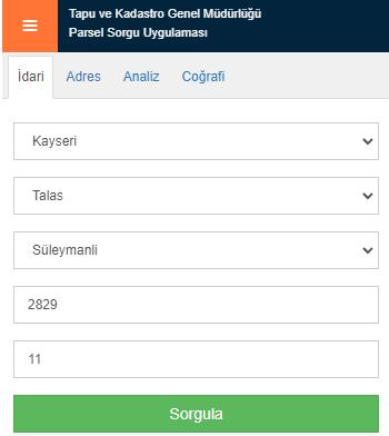 Kayseri Talas Süleymanlı'da satılık tarla