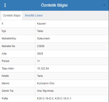 Kayseri Talas Süleymanlı'da satılık tarla