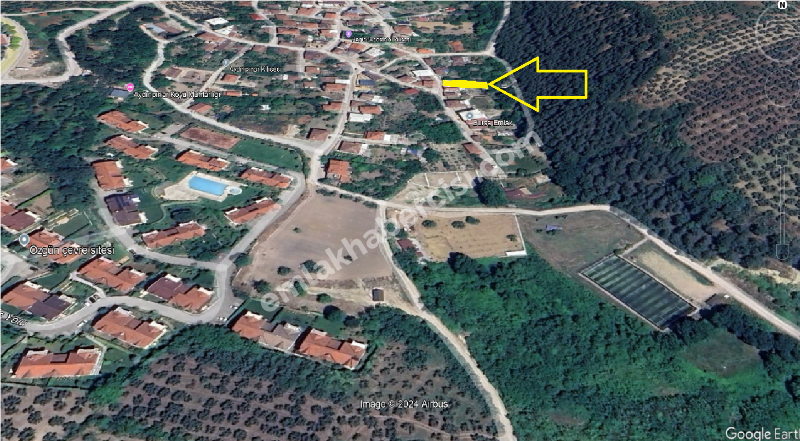 EMLAK HABERCİSİ' NDEN MUDANYA AYDINPINAR'DA KÖYİÇİ 472m2 AHŞAP EV ve BAHÇELİ KAYITLI İMARLI ARSA