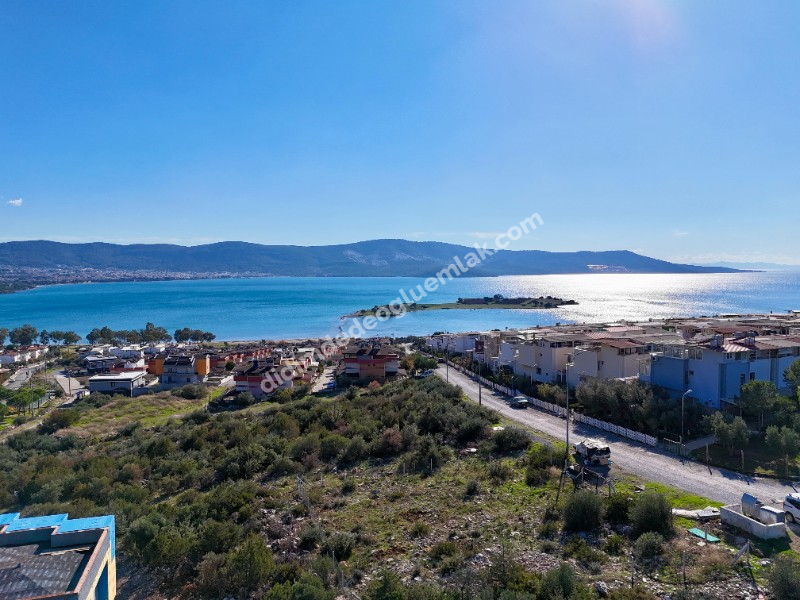 didim akbükte satılık emsalsiz  deniz manzarlı  köşe arsa