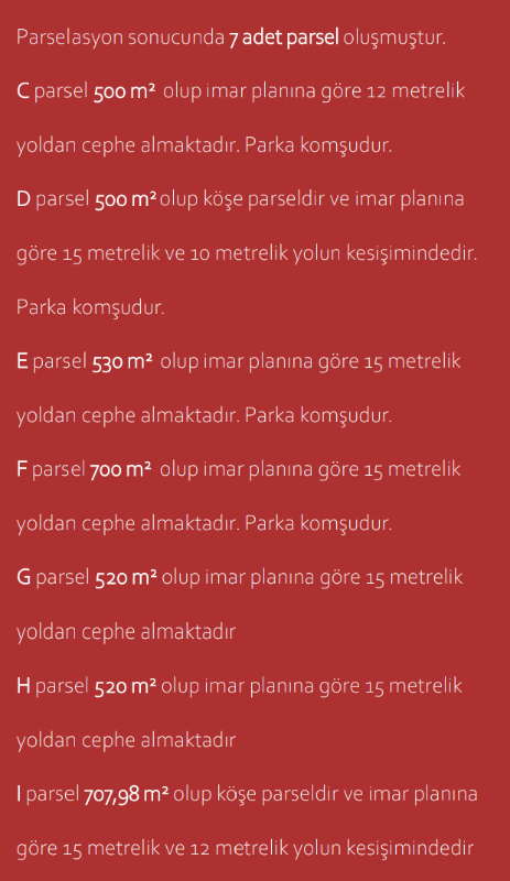 İstanbul Şile Çayırbaşı Mahallesi Satılık Konut İmarlı Parseller 