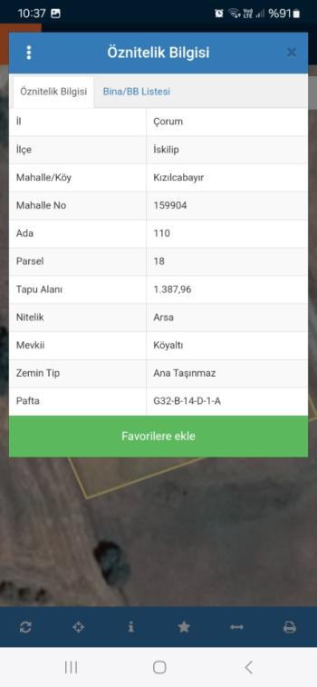 GÜVENAY – ÇORUM İSKİLİP KIZILCABAYIR KÖYÜ SATILIK KONUT İMARLI ARSA