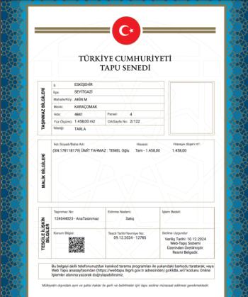 ESKİŞEHİR SEYİTGAZİ MÜSTAKİL EV TAPU SAHİBİ PERTA EMLAK ÜMİT TAHMAZ