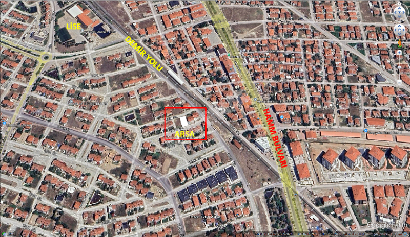 AFYON ÜÇOK EMLAKTAN OSMANGAZİ MAH SATILIK 350M² ARSA