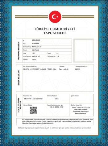ERZURUM NARMAN MÜSTAKİL EV TAPU SAHİBİ PERTA EMLAK ÜMİT TAHMAZ