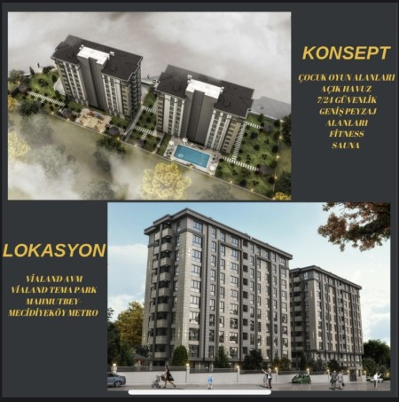 Eyüpsultan Metro Park 2'de Sıfır 2+1 ve 3+2 Daireler – Metroya 2 Dakika, Balkonlu, Krediye Uygun