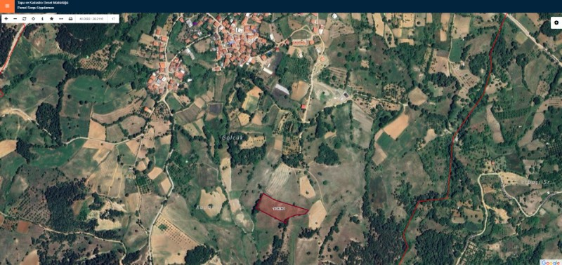 DijitalEmlak'tan Osmangazi Büyükdeliller köyünde Satılık 6.600 m2 Köye Yakın Manzaralı Tarla.