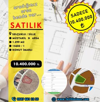 Konya / Selçuklu / Satılık Arsa S. Eyyubi Mah. (Gülistan Parselleri) 1.299 M2