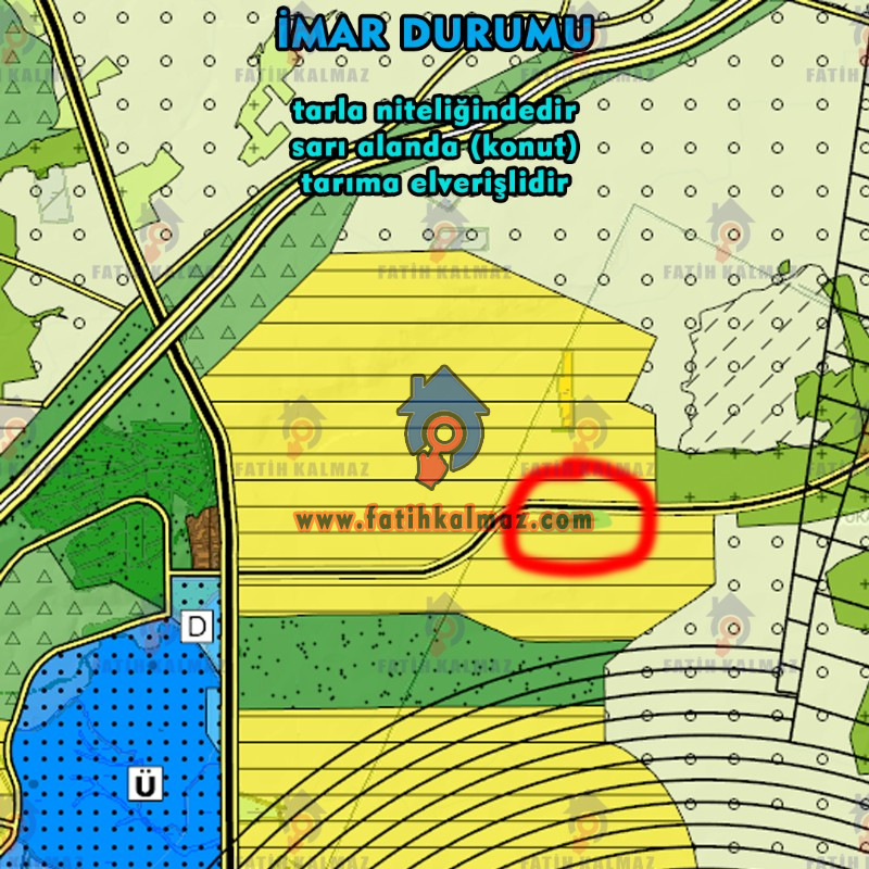 Konya / Selçuklu / Satılık Tarla YukarıPınarbaşı Mah. 10.300 M2 (Hisseli)