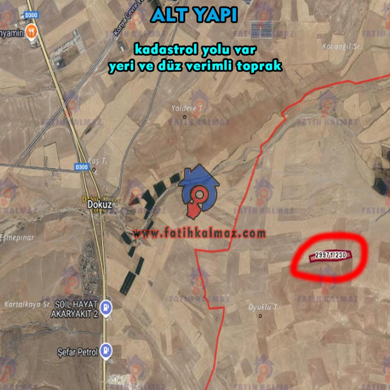 Konya / Selçuklu / Satılık Tarla YukarıPınarbaşı Mah. 10.300 M2 (Hisseli)