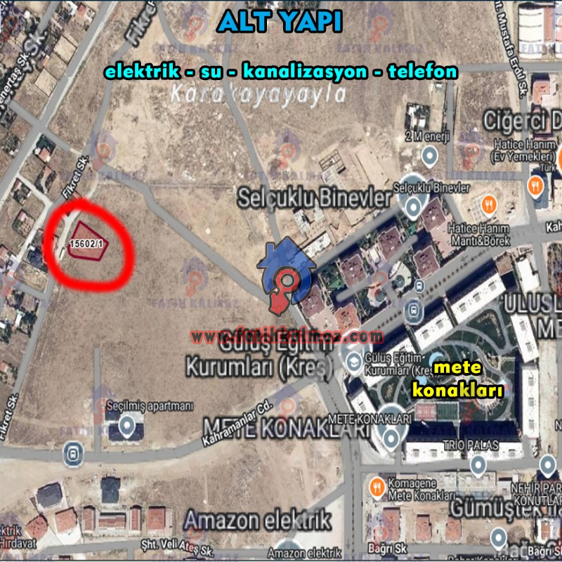 Konya / Selçuklu / Satılık Arsa S. Eyyubi Mah. (Gülistan Parselleri) 1.299 M2