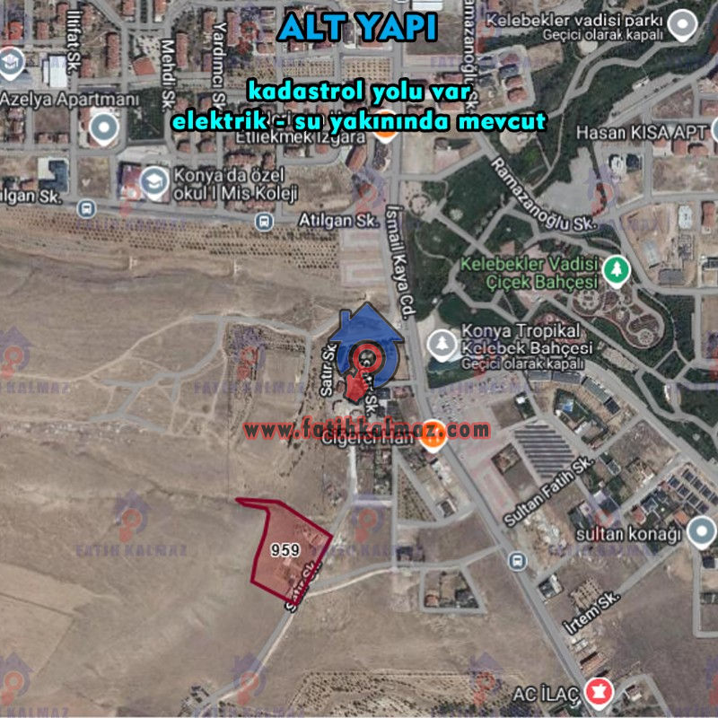 Konya / Selçuklu / Satılık Tarla Sille Ak Mah. 1.123 M2 (Hisseli)