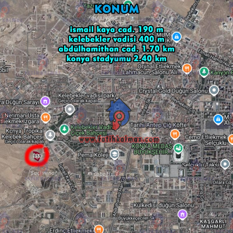 Konya / Selçuklu / Satılık Tarla Sille Ak Mah. 1.123 M2 (Hisseli)