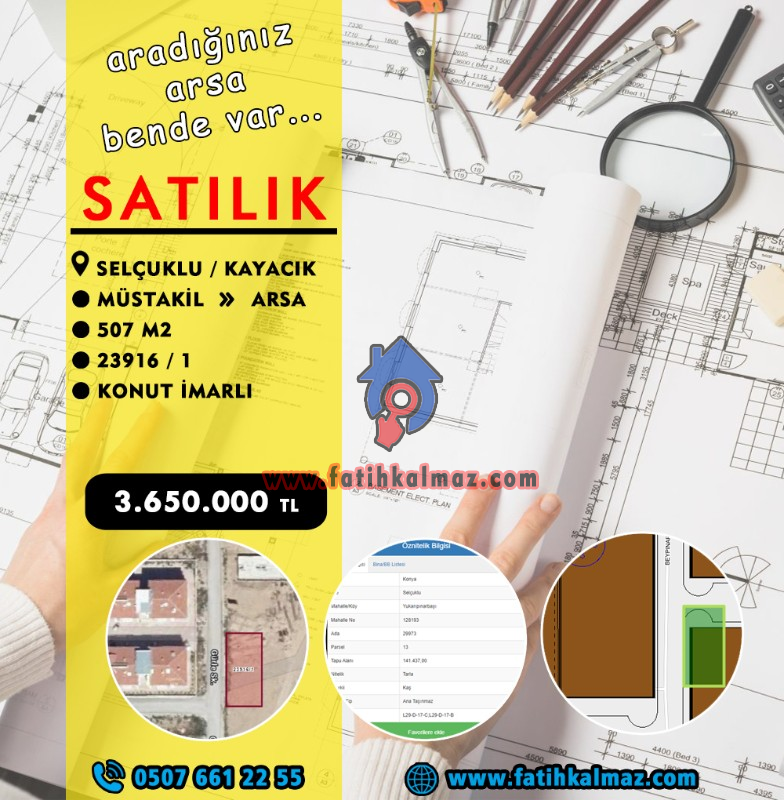Konya / Selçuklu / Satılık Arsa Kosova Mah. 507 M2