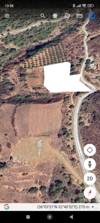 ANAMUR DEMİRÖRENDE SATILIK MÜSTAKİL TARLA