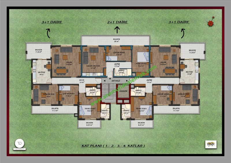 ANAMUR GÜZELYURT SATILIK 2+1 VE 3+1 DAİRELER