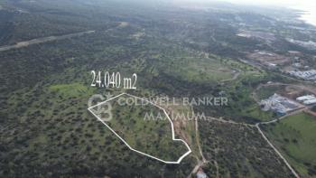 Kıbrıs Girne Esentepe Bölgesinde Kapanmaz Deniz Manzaralı Satılık 24.040 m2 Arsa 