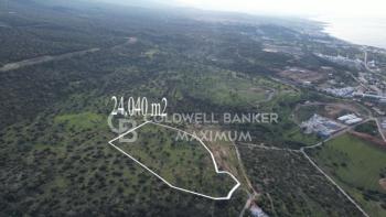 Kıbrıs Girne Esentepe Bölgesinde Kapanmaz Deniz Manzaralı Satılık 24.040 m2 Arsa 