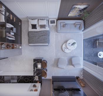İskele Long Beach Bölgesinde Özellikli Site İçerinde Satılık Stüdyo Daire