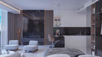 İskele Long Beach Bölgesinde Özellikli Site İçerinde Satılık Stüdyo Daire