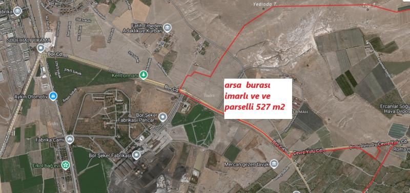 NİĞDE BAHÇELİ SARAY  MAH. İFTİYANDA  527 M2 SATLIK ARSA