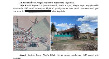 AFYON SANDIKLI MÜSTAKİL EV TAPU SAHİBİ PERTA EMLAK ÜMİT TAHMAZ