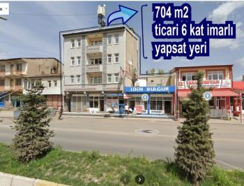 ALPASLAN MAH. İDİN BULURUN BULUNDUĞU 704 M2 SATILIK  6 KAT TİCARİ İMARLI YAPSAT YERİ VE ARSASI