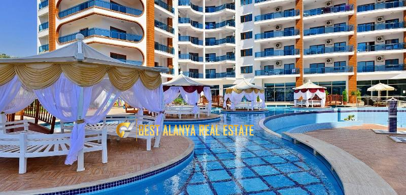 ALANYA MAHMUTLAR AZURA PARK KİRALIK EŞYALI 1+1