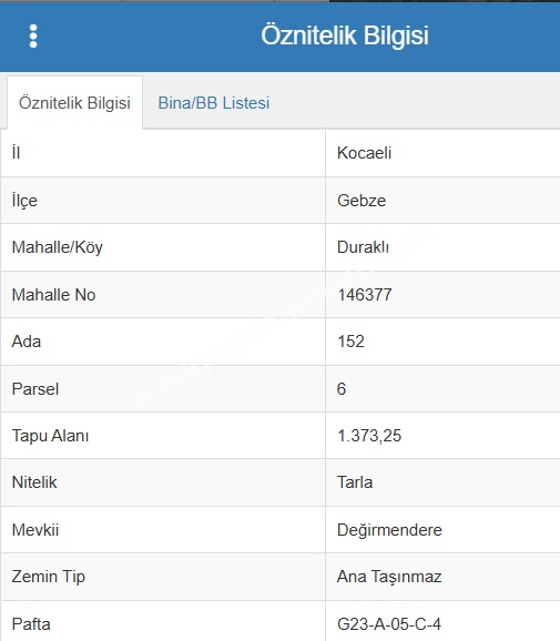 Kocaeli Gebze Duraklı'da Köy merkezine yakın TARLA