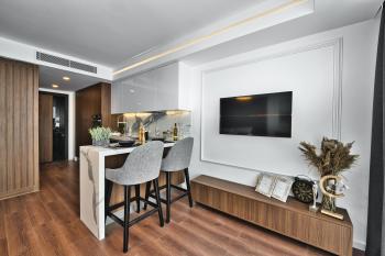 İskele Long Beach Bölgesinde Satılık 1+0  Residence Daireler