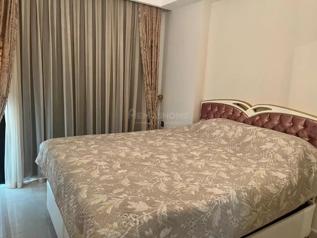 Полностью меблированная квартира 2+1 на берегу моря в Махмутларе, Алания