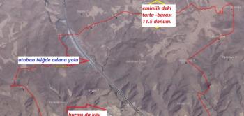ULUKIŞLA  EMİNLİKTE   cazip fiyata satılık tarlalar