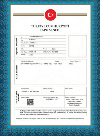 AFYON SANDIKLI MÜSTAKİL EV TAPU SAHİBİ PERTA EMLAK ÜMİT TAHMAZ