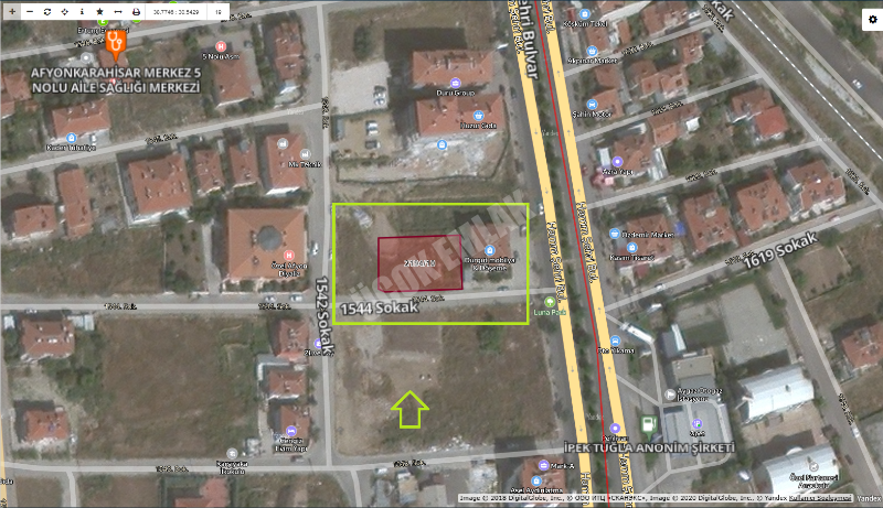 AFYON ÜÇOK EMLAKTAN OSMANGAZİ MAH DİYALİZ KARŞISI SATILIK 753M ARSA