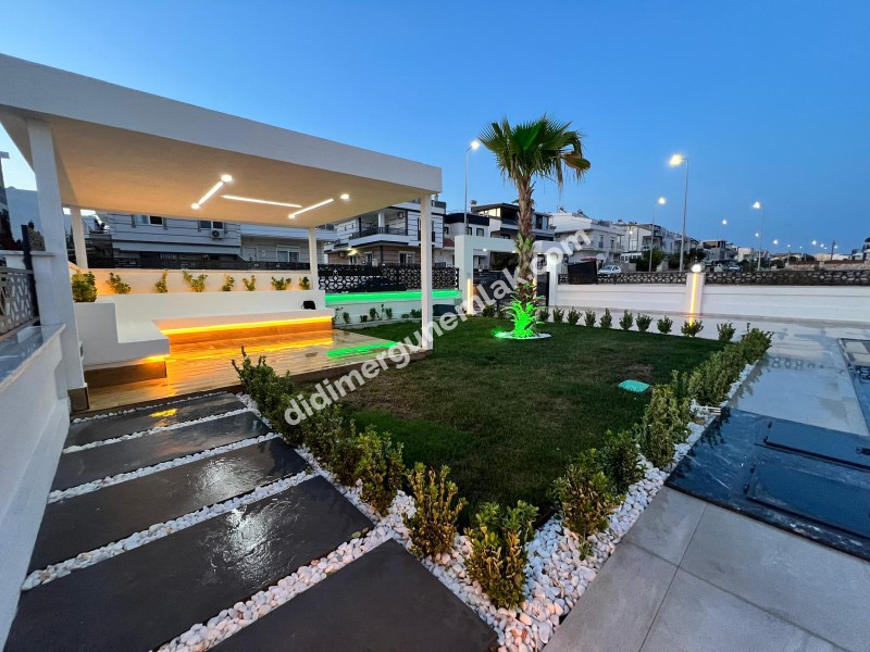 Didim Ergün Emlak'tan Satılık Efeler Mh. Sıfır 4+1 AYRI MUTFAK HAVUZLU TAM MÜSTAKİL Villa! Ek- 5580