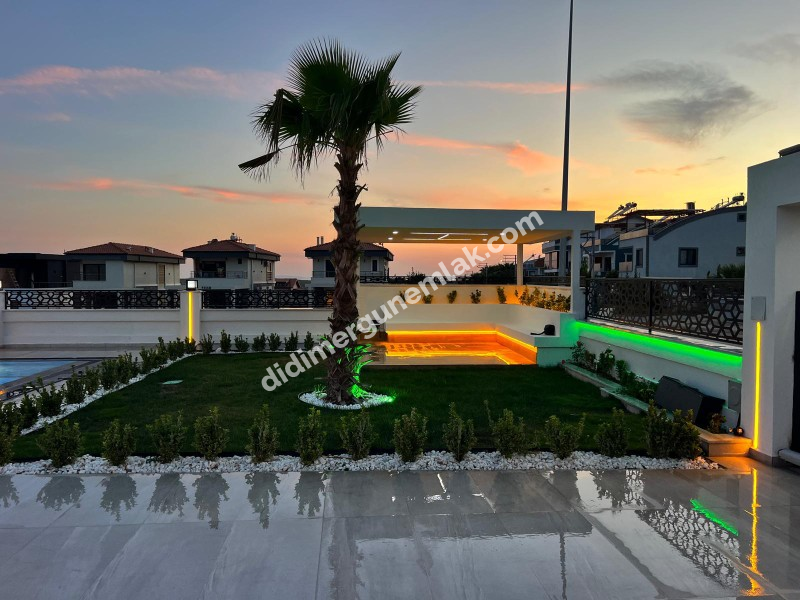 Didim Ergün Emlak'tan Satılık Efeler Mh. Sıfır 4+1 AYRI MUTFAK HAVUZLU TAM MÜSTAKİL Villa! Ek- 5580