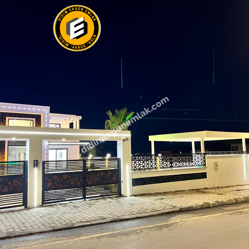 Didim Ergün Emlak'tan Satılık Efeler Mh. Sıfır 4+1 AYRI MUTFAK HAVUZLU TAM MÜSTAKİL Villa! Ek- 5580