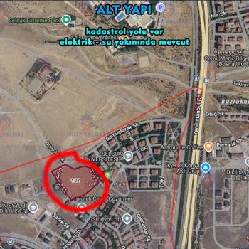 Konya / Selçuklu / Satılık Tarla Yazır Mah. 432 M2 (Hisseli)