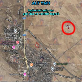 Konya / Selçuklu / Satılık Tarla AşağıPınarbaşı Mah. 6.634 M2 (Müstakil)