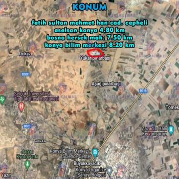 Konya / Selçuklu / Satılık Arsa YukarıPınarbaşı Mah. Müstakil 1.806 M2