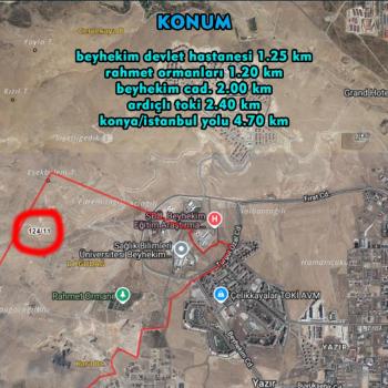 Konya / Selçuklu / Satılık Arsa Tatköy Mah. Doğu Dağında Müstakil 1.000 M2