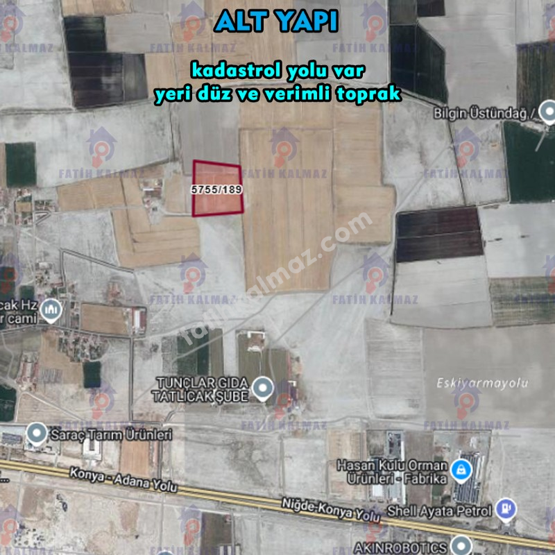 Konya / Karatay / Satılık Tarla Tatlıcak Mah. 37.893 M2 (Müstakil)