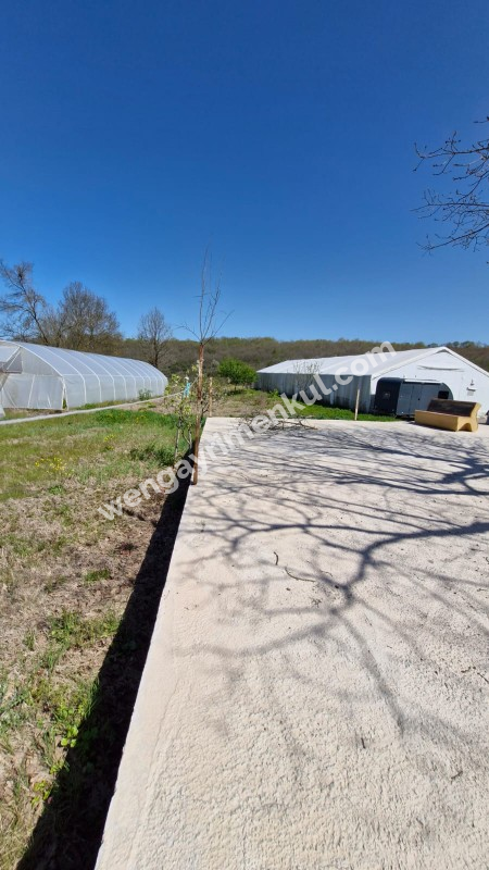 SATILIK 4+1 ÇİFTLİK EVİ + 300 m2 ÇELİK KONSTRÜKSİYON  ÇADIR + 2 ADET SERA 