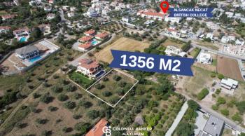 Kıbrıs Girne Alsancak Bölgesinde Önü Kesilmeyen Dağ ve Deniz Manzaralı  Satılık 1356 m2 Arazi