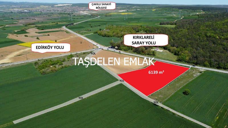 SANAYİ İMARINA 2 KM MESAFEDE ASFALT CEPHE ARAZİ