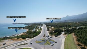 Kıbrıs Girne Alsancak Bölgesinde Önü Kesilmeyen Dağ ve Deniz Manzaralı  Satılık 4600 m2 Arazi